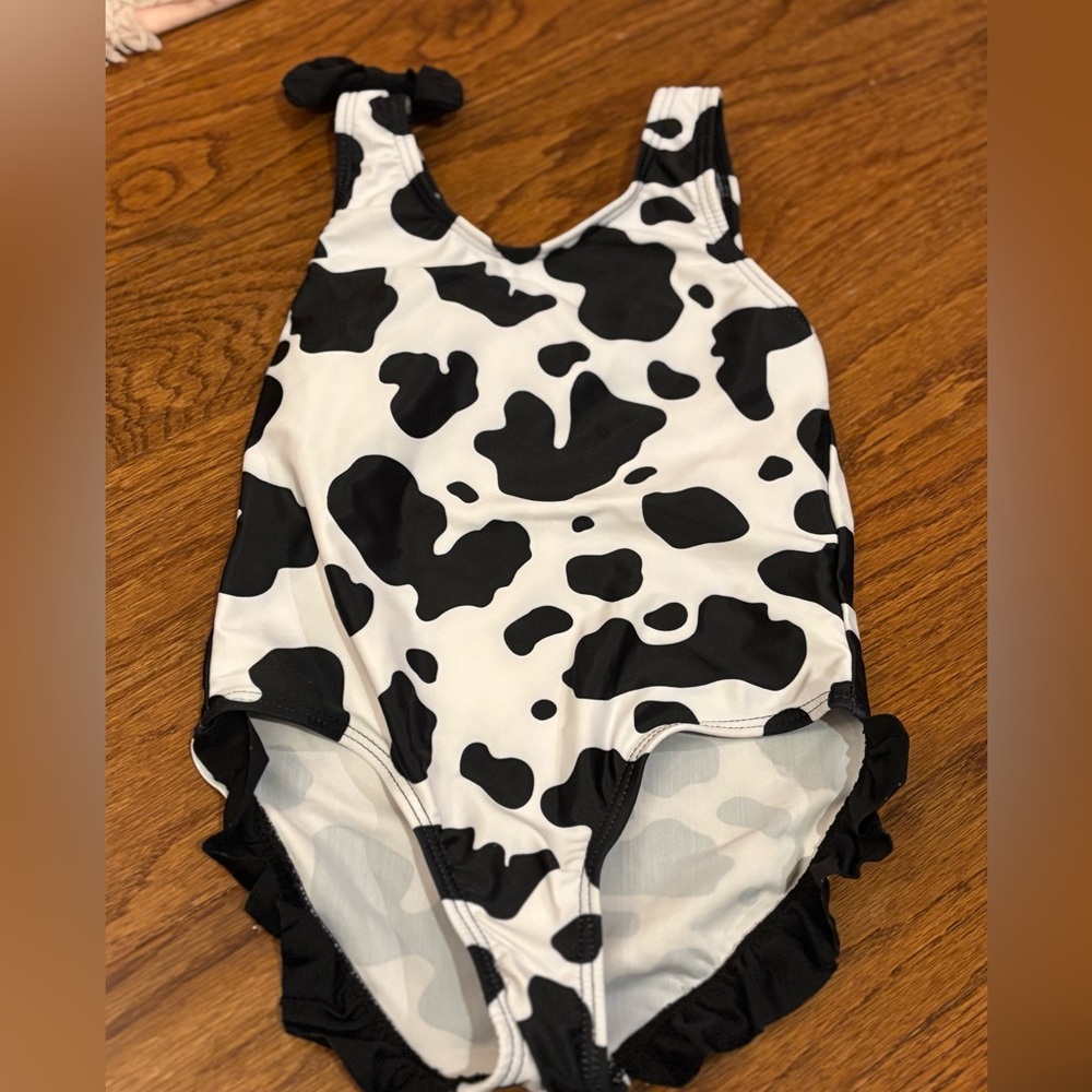 Cow Print Toddler Bathing Suit